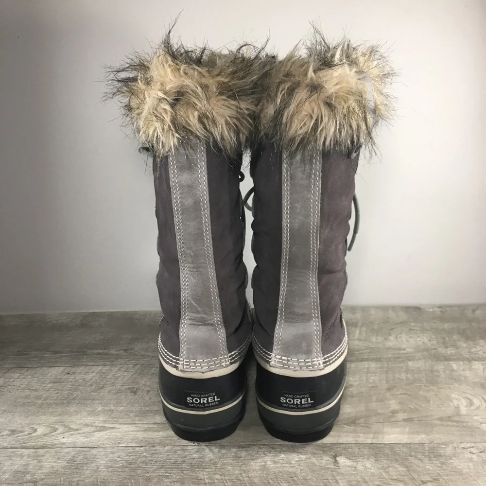 Sorel NL1540 Joan of Arctic Women's Winter Snow Waterproof Gray Leather Boots 10